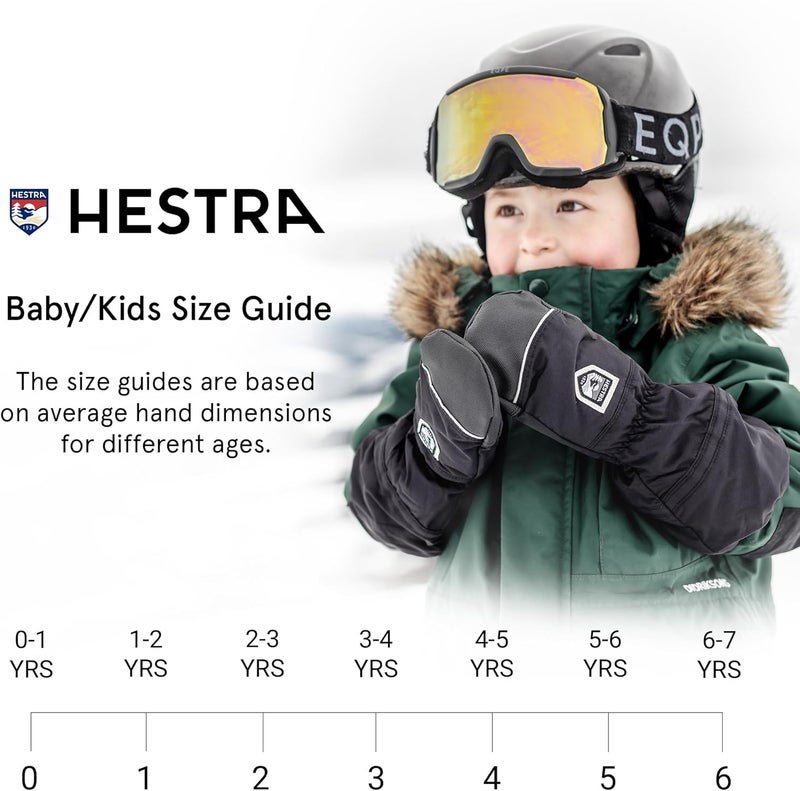 Hestra CZone Junior Mitt (Youth 2-13yrs) I Waterproof, Insulated Kids Mitten for Skiing, Snowboarding or Playing in The Snow - Image 2